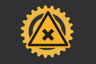 Afbeelding van het logo van lambda liften et een kruis er doorheen