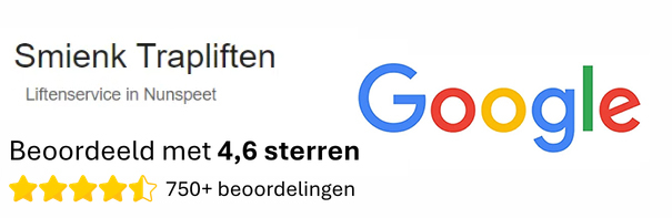 afbeelding van de reviews van Google over Smienk Trapliften